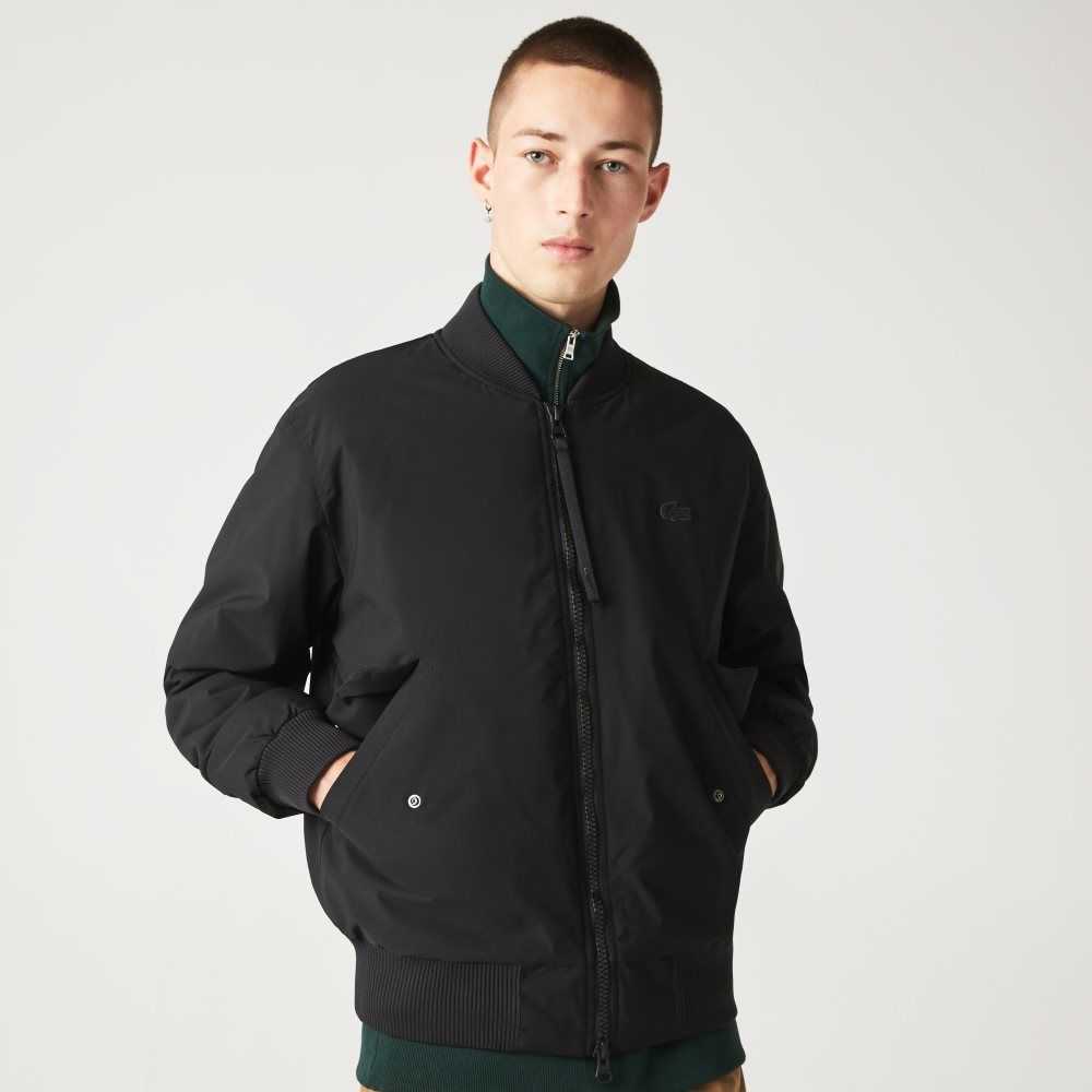 Lacoste Insulated Vadderad Bomber Svarta | BAWGS-9401