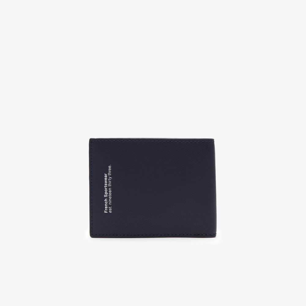 Lacoste Interior Card Slot Foldable Wallet Marinblå | OSAGI-4802