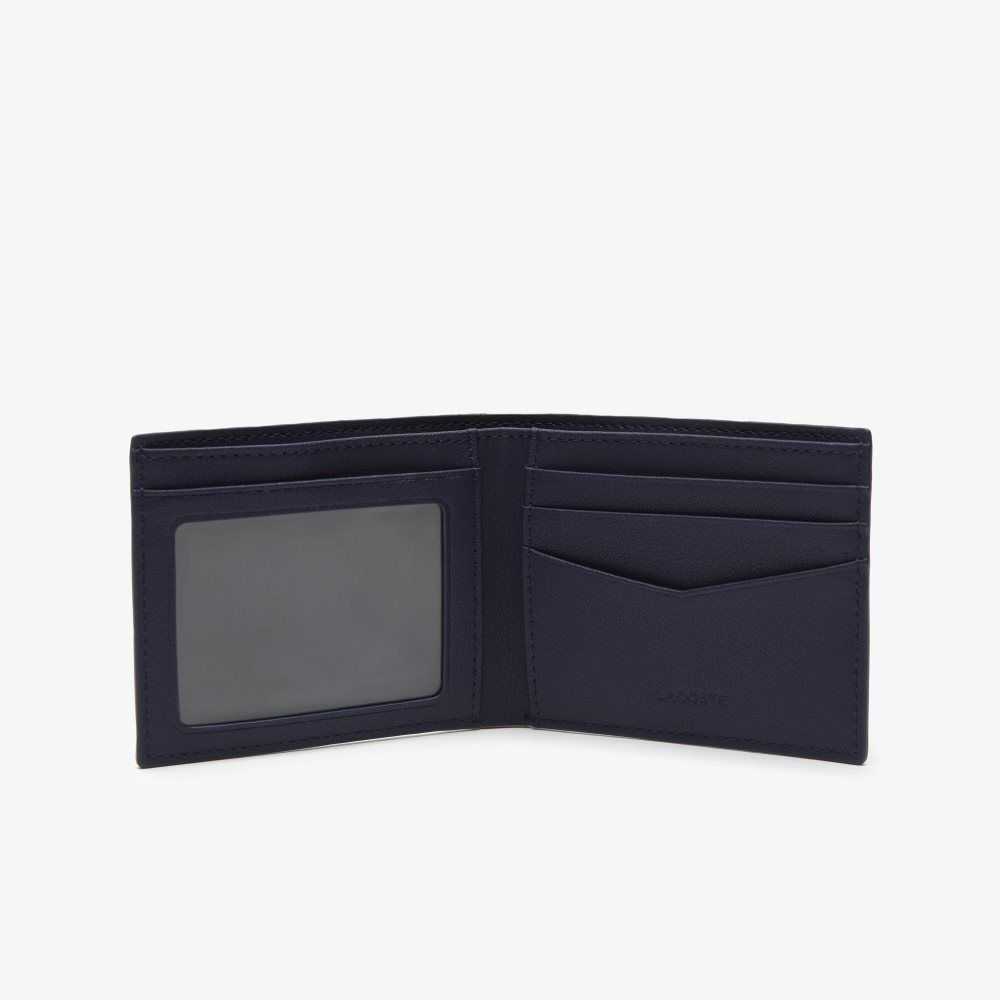 Lacoste Interior Card Slot Foldable Wallet Marinblå | OSAGI-4802