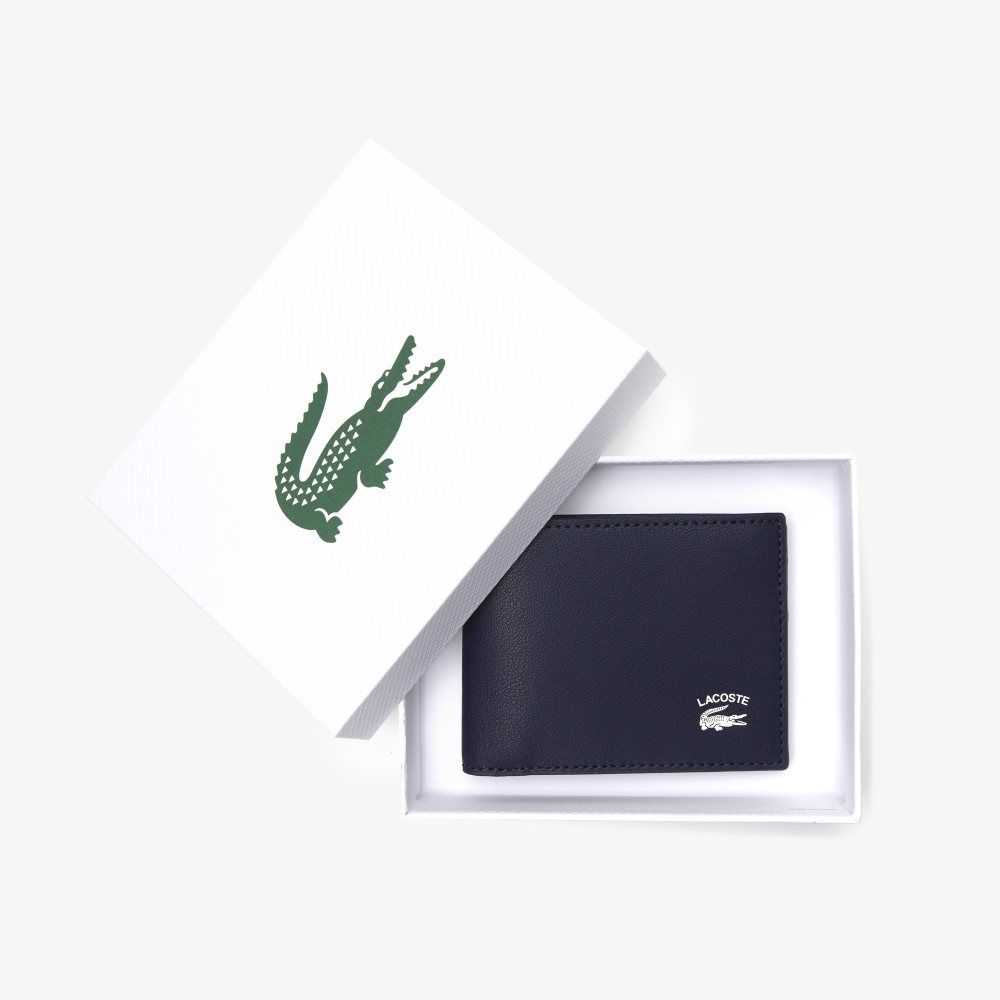 Lacoste Interior Card Slot Foldable Wallet Marinblå | OSAGI-4802