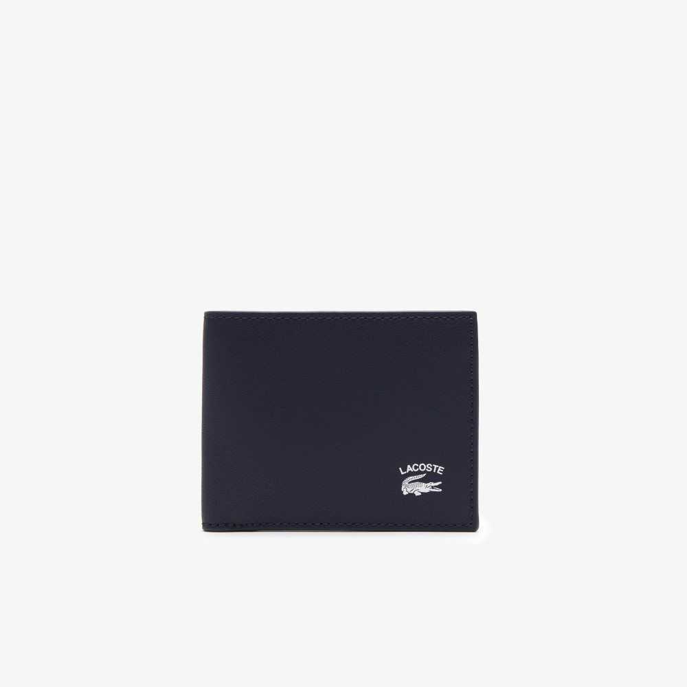 Lacoste Interior Card Slot Foldable Wallet Marinblå | OSAGI-4802