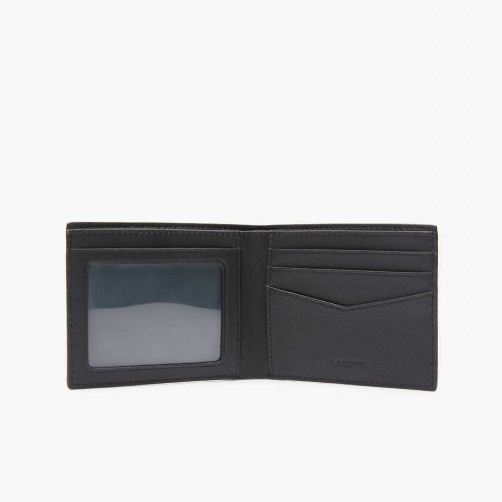 Lacoste Interior Card Slot Foldable Wallet Svarta | ZMCOV-0276