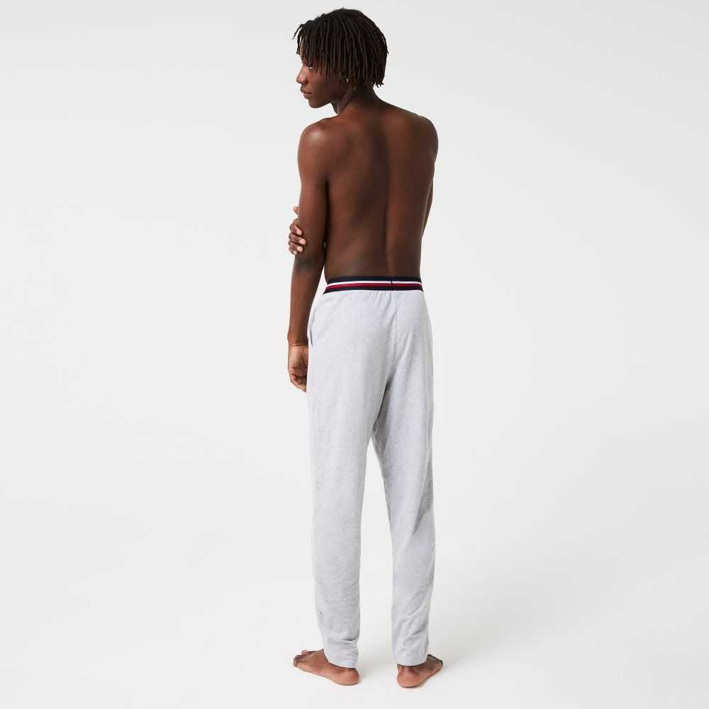 Lacoste Jersey Three-Tone Waistband Pajama Pants Grå | OCLHM-3170