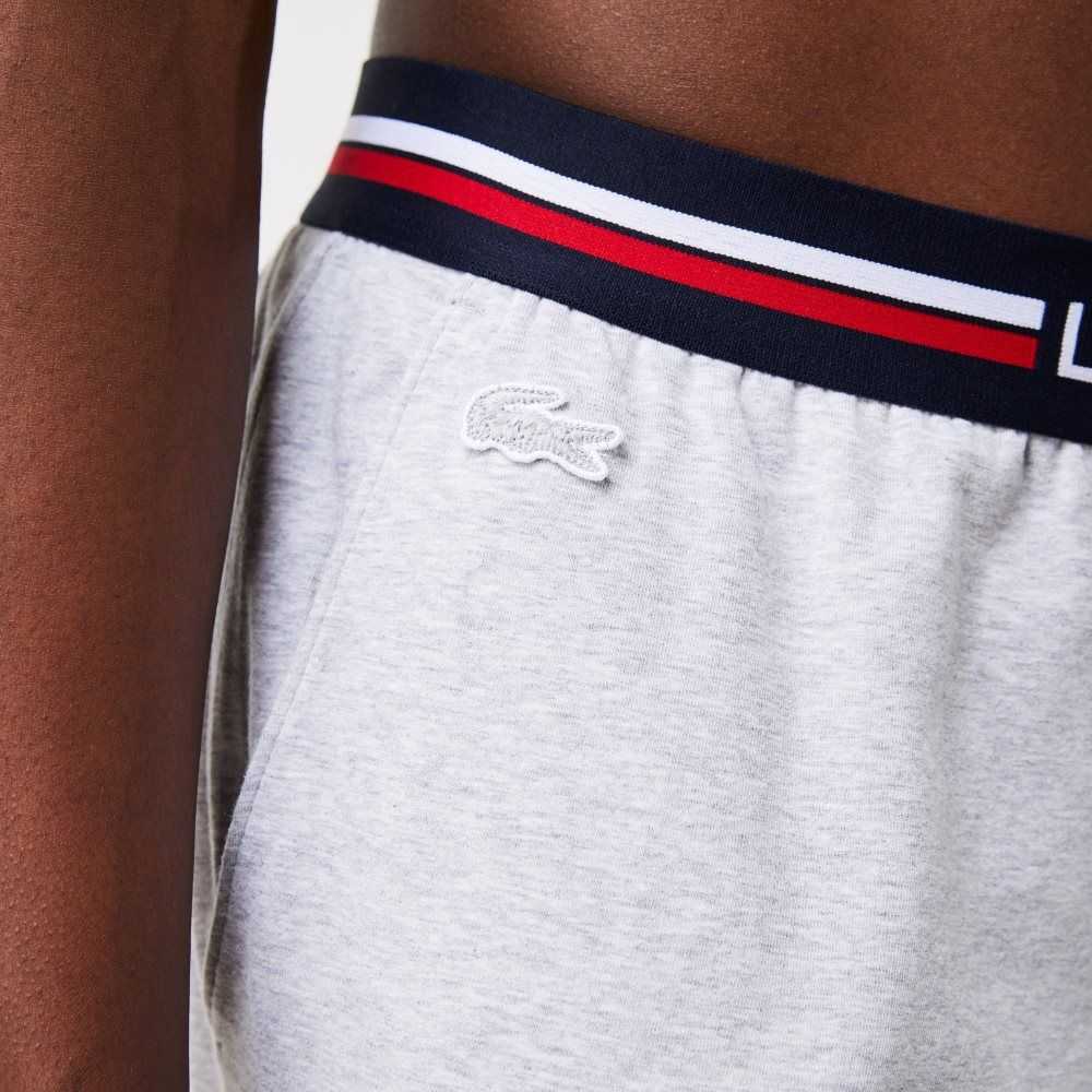 Lacoste Jersey Three-Tone Waistband Pajama Pants Grå | OCLHM-3170