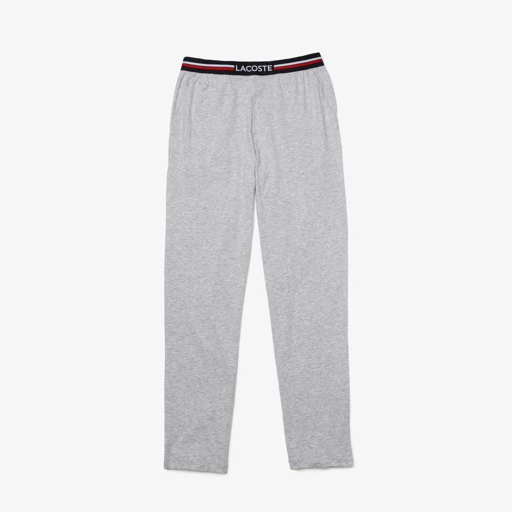 Lacoste Jersey Three-Tone Waistband Pajama Pants Grå | OCLHM-3170