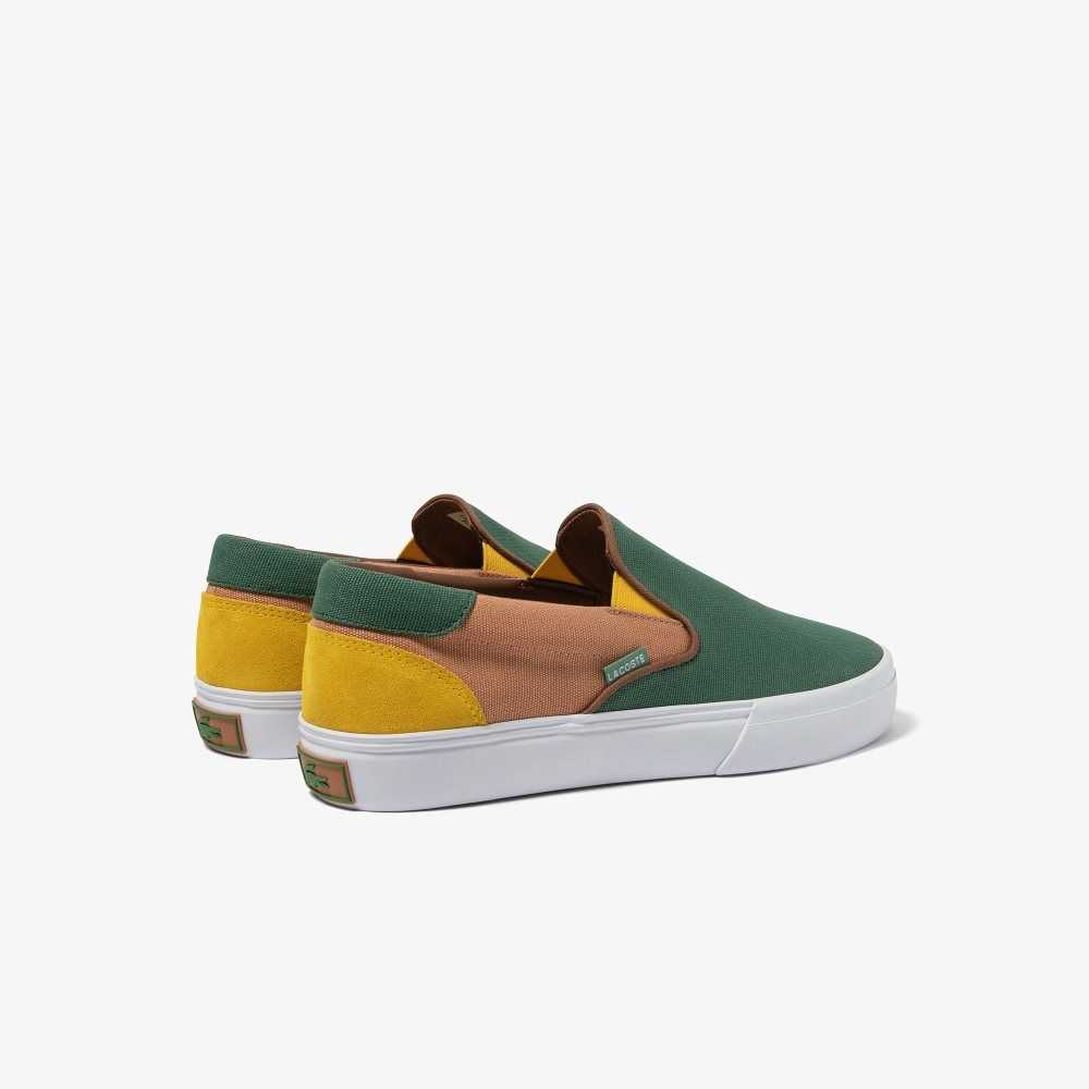 Lacoste Jump Serve Colorblock Slip-On Gröna Bruna | POGKZ-7102