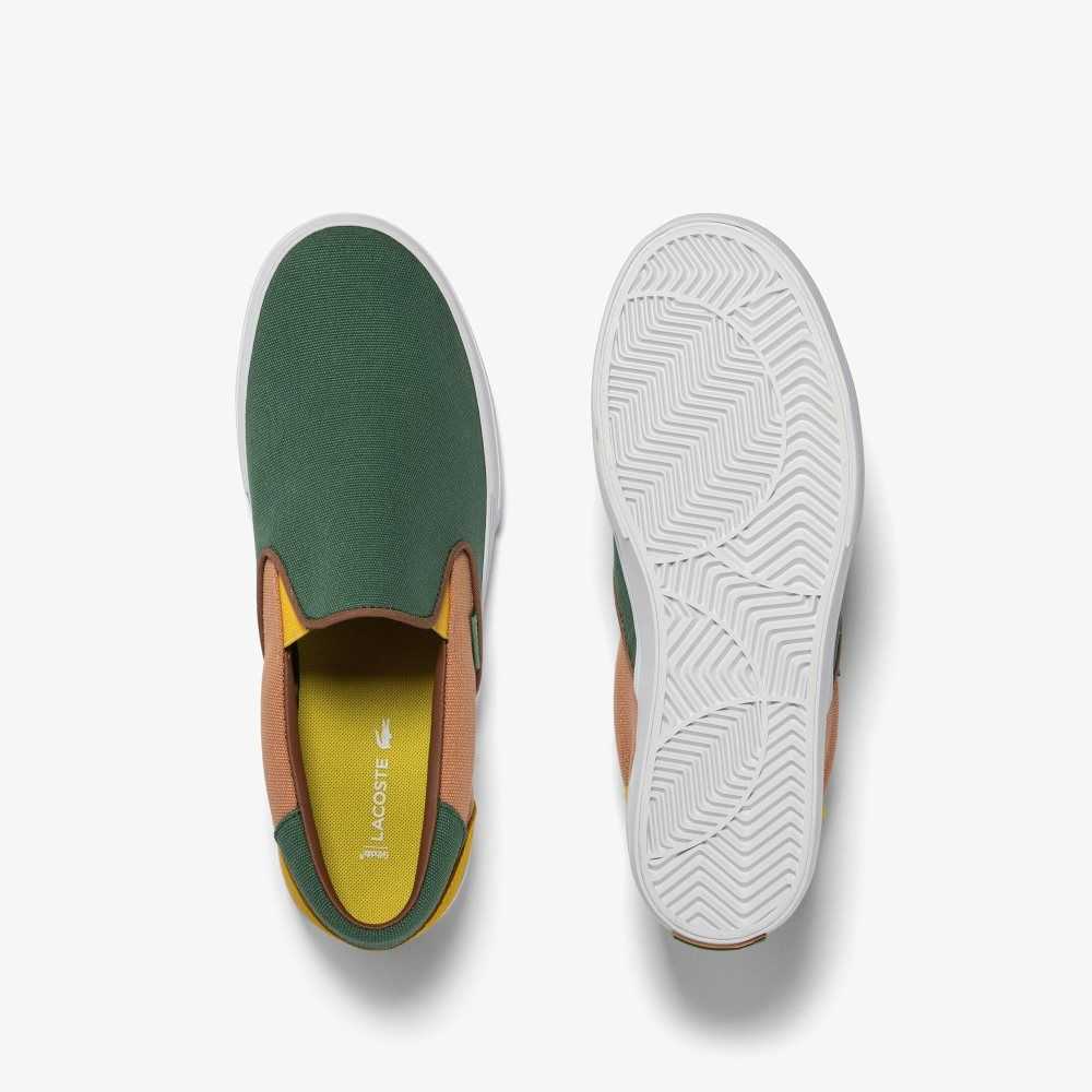 Lacoste Jump Serve Colorblock Slip-On Gröna Bruna | POGKZ-7102