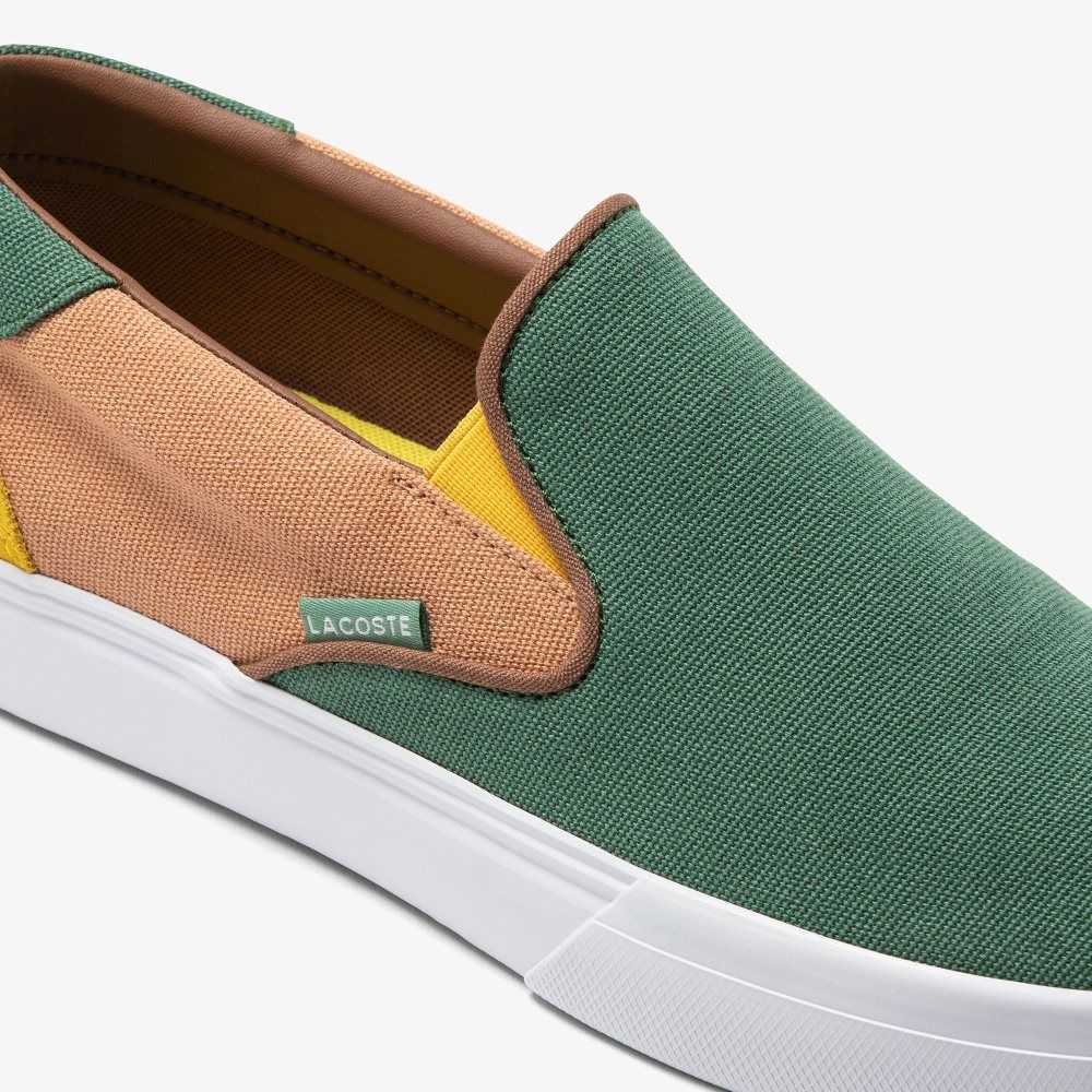 Lacoste Jump Serve Colorblock Slip-On Gröna Bruna | POGKZ-7102