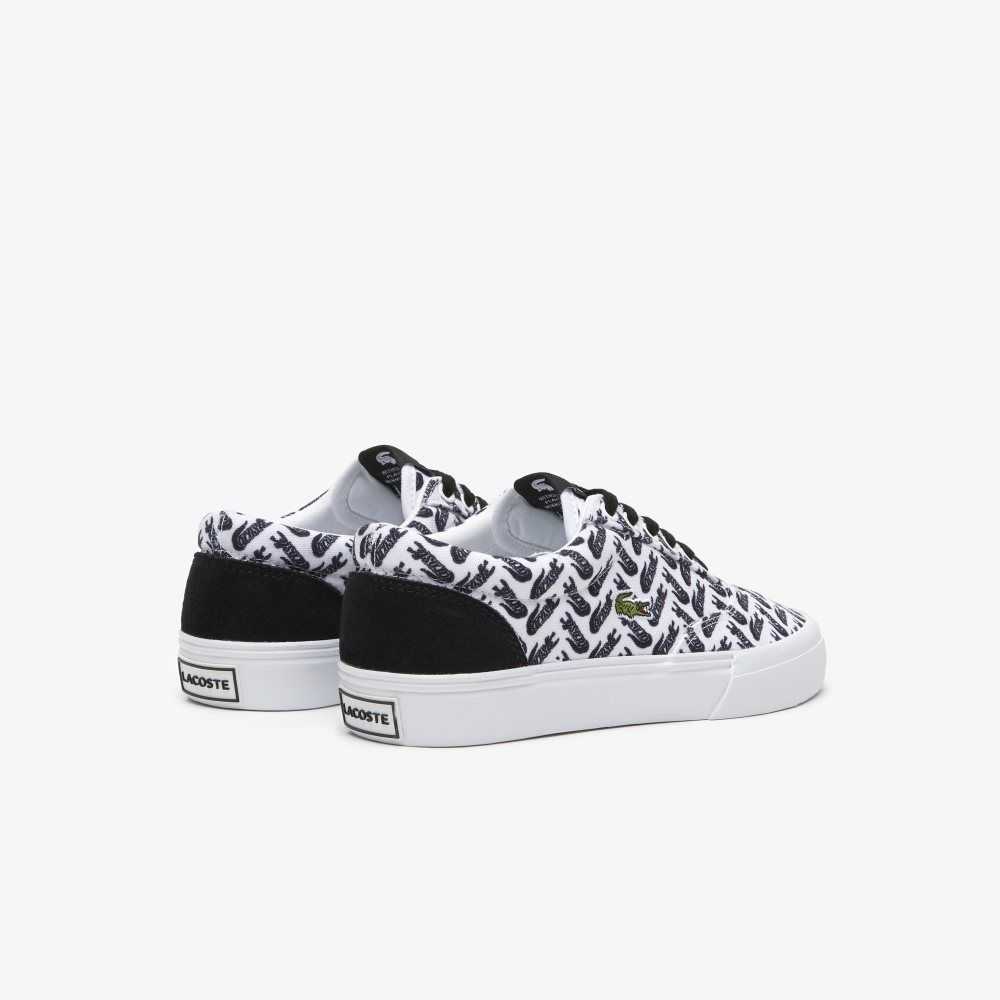 Lacoste Jump Serve Spets Tonal Vita Svarta | OUIYA-8612