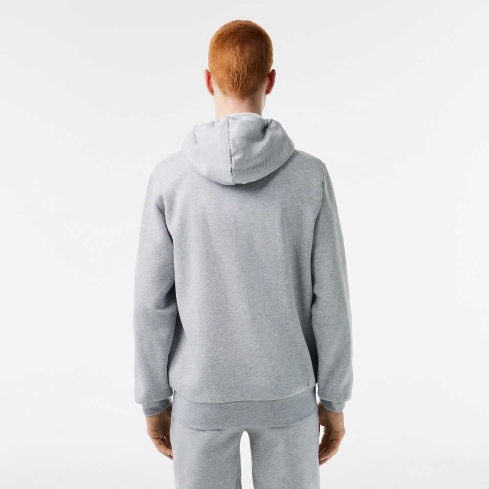 Lacoste Kangaroo Pocket Fleece Zipped Grå | OSUVK-7398