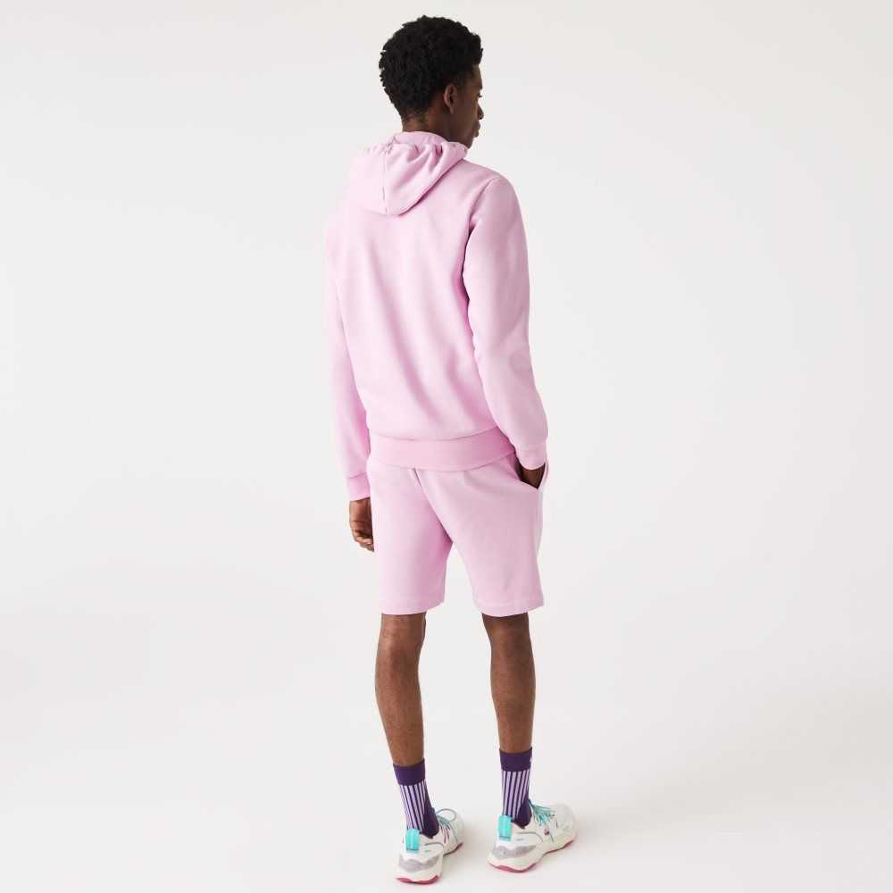 Lacoste Kangaroo Pocket Fleece Zipped Rosa | CZIRY-8219