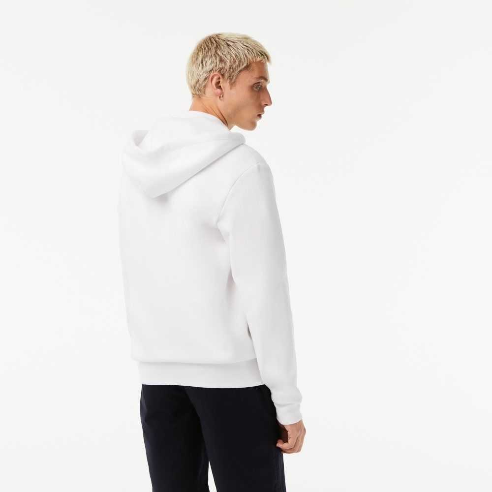 Lacoste Kangaroo Pocket Fleece Zipped Vita | PEOYF-5340