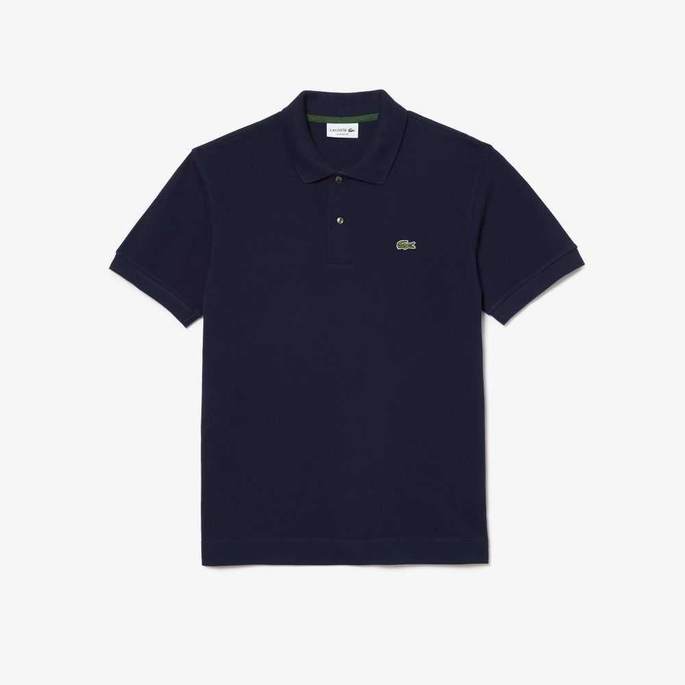 Lacoste Klassiska Fit Heavy Bomull Pique L.12.21 Marinblå Blå | BNFYS-4325