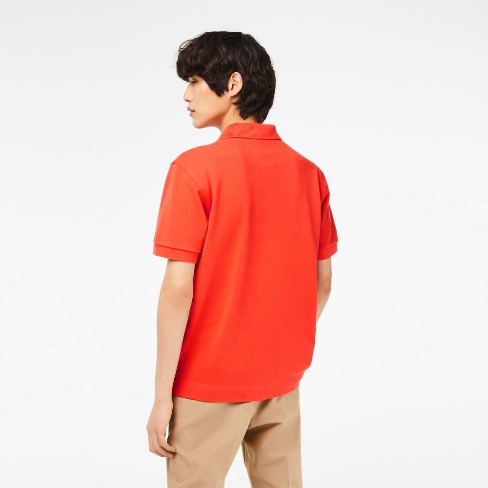 Lacoste Klassiska Fit Heavy Bomull Pique L.12.21 Orange | CTDGU-6217