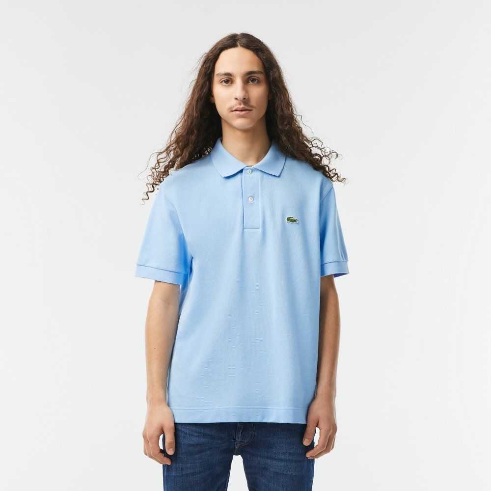 Lacoste Klassiska Fit Heavy Bomull Pique L.12.21 Blå | CXRBQ-5831