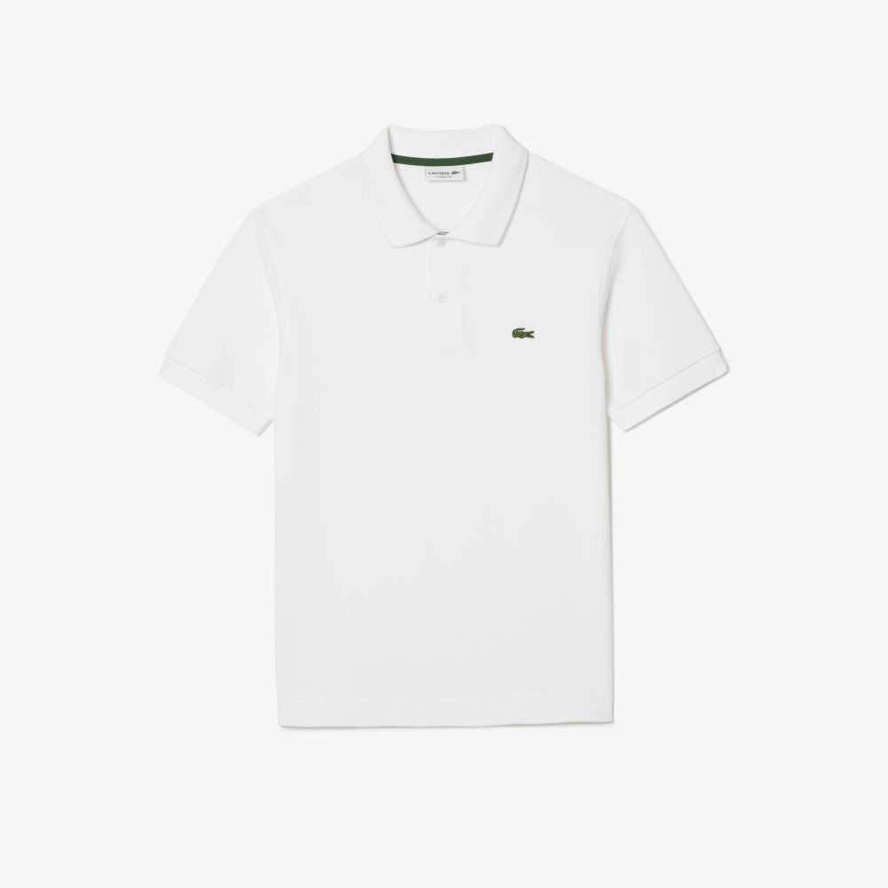 Lacoste Klassiska Fit Heavy Bomull Pique L.12.21 Vita | NIWFX-0167