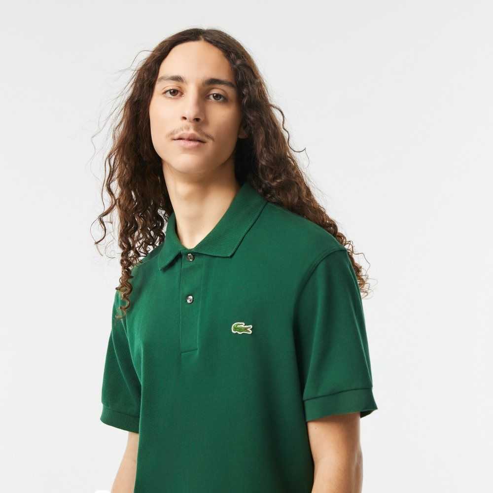 Lacoste Klassiska Fit Heavy Bomull Pique L.12.21 Gröna | UTJAG-8073