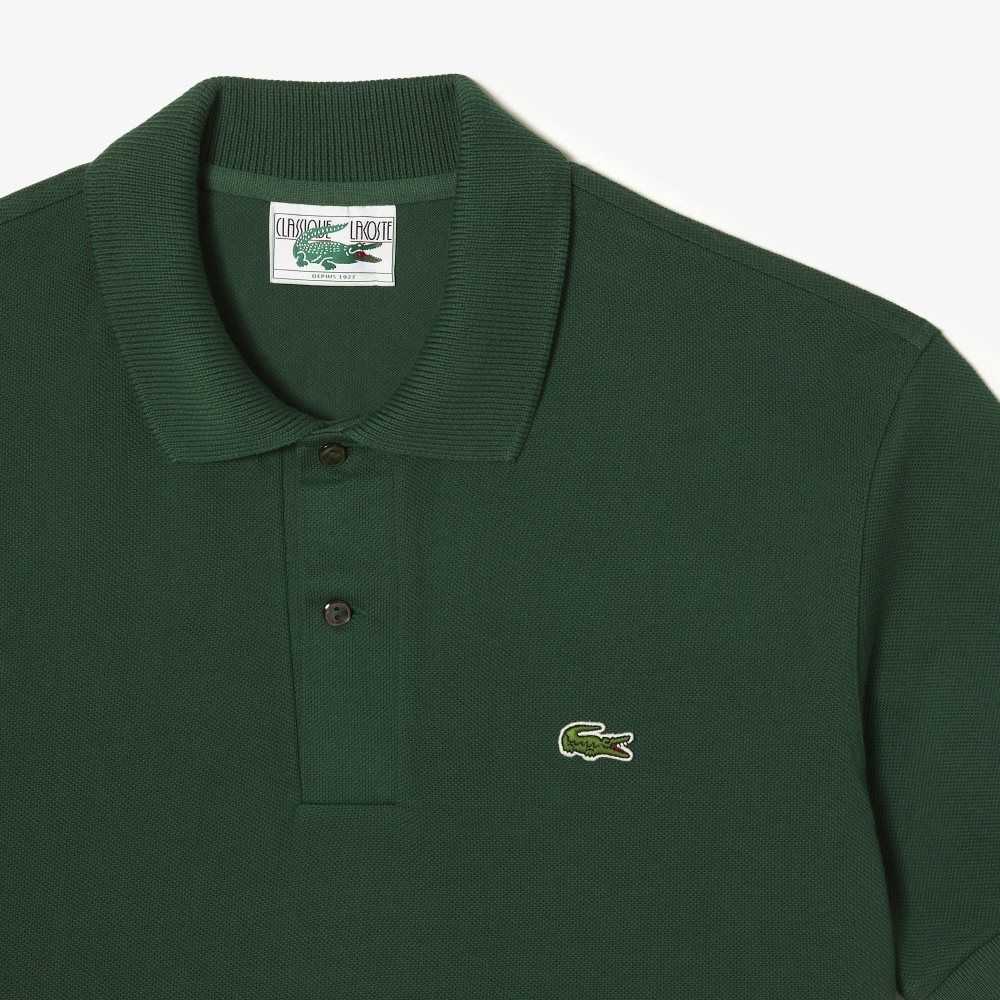 Lacoste Klassiska Fit Heavy Bomull Pique L.12.21 Gröna | UTJAG-8073