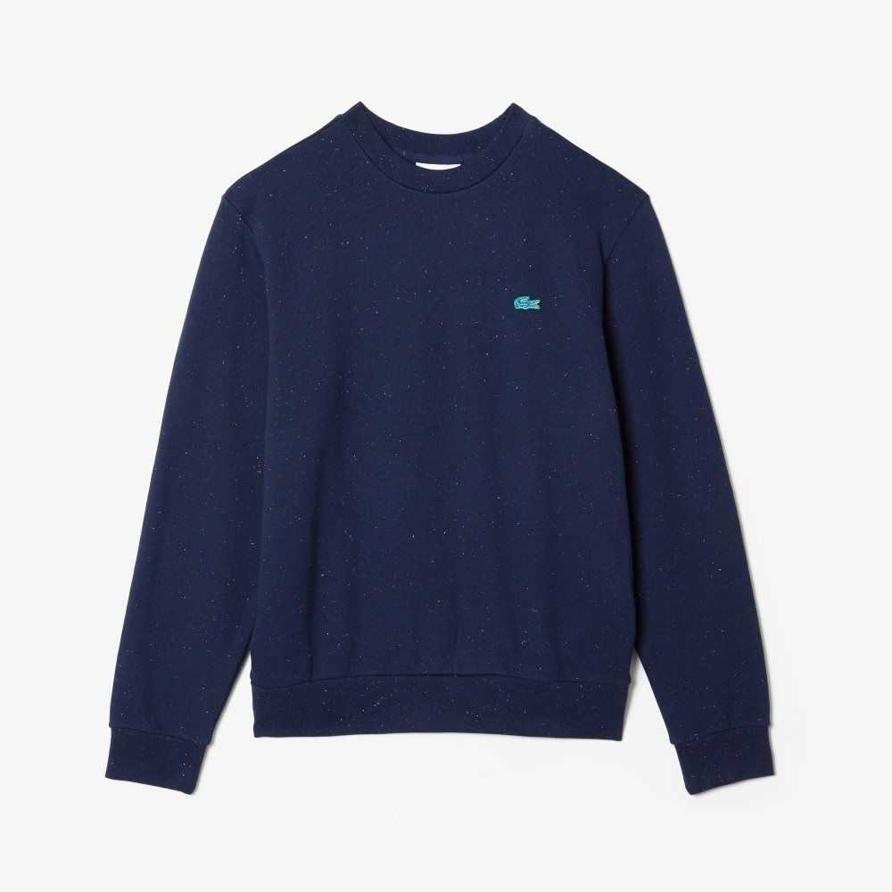 Lacoste Klassiska Fit Speckled Print Fleece Marinblå Blå | NIETM-7823