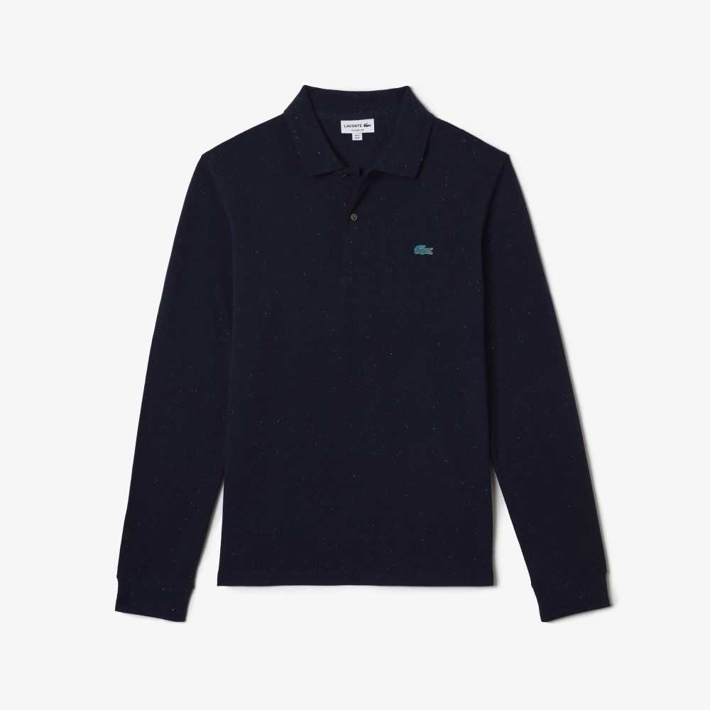 Lacoste Klassiska Fit Speckled Print Marinblå Blå | RHWVF-7925