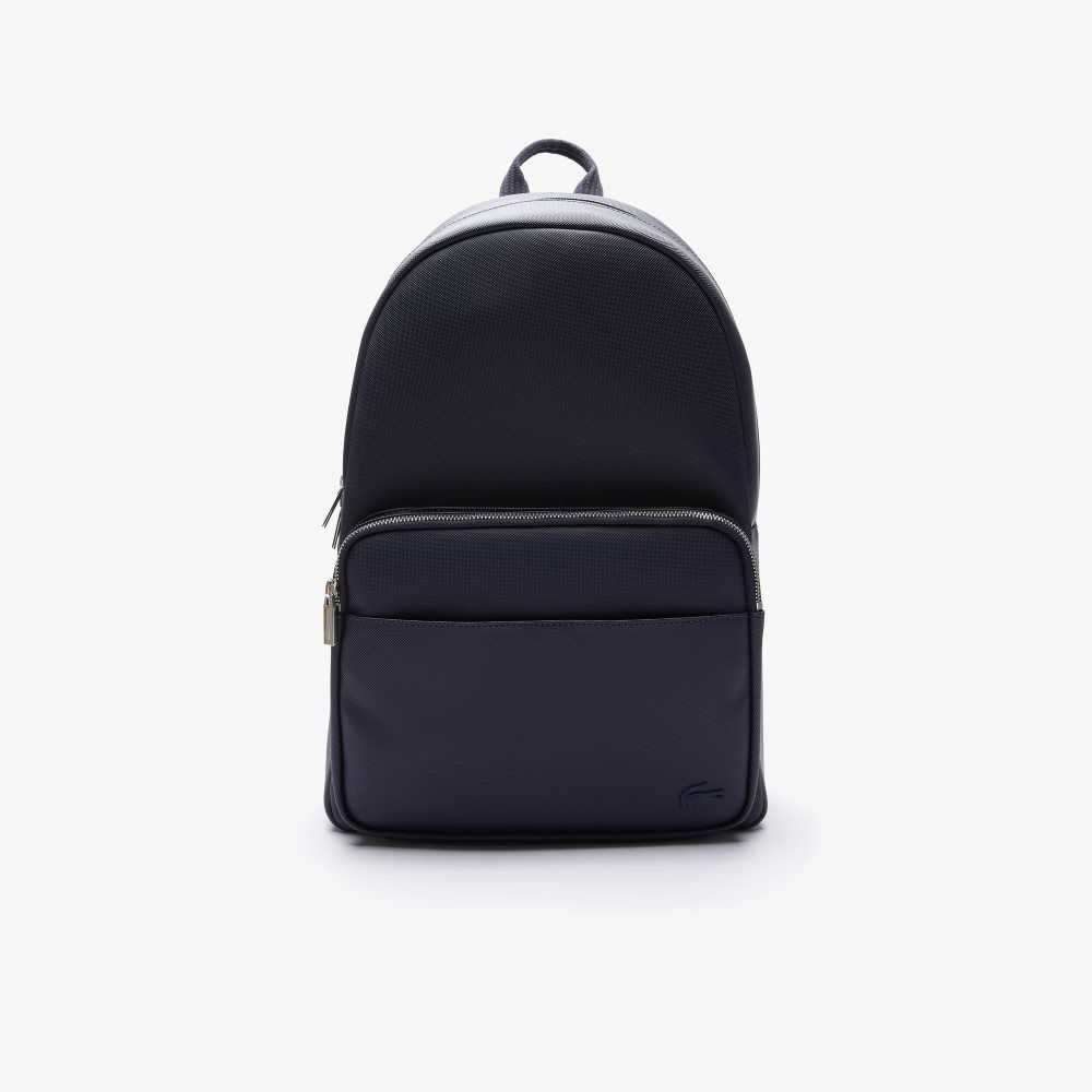 Lacoste Klassiska Petit Pique Backpack Marinblå | EBFCX-6420