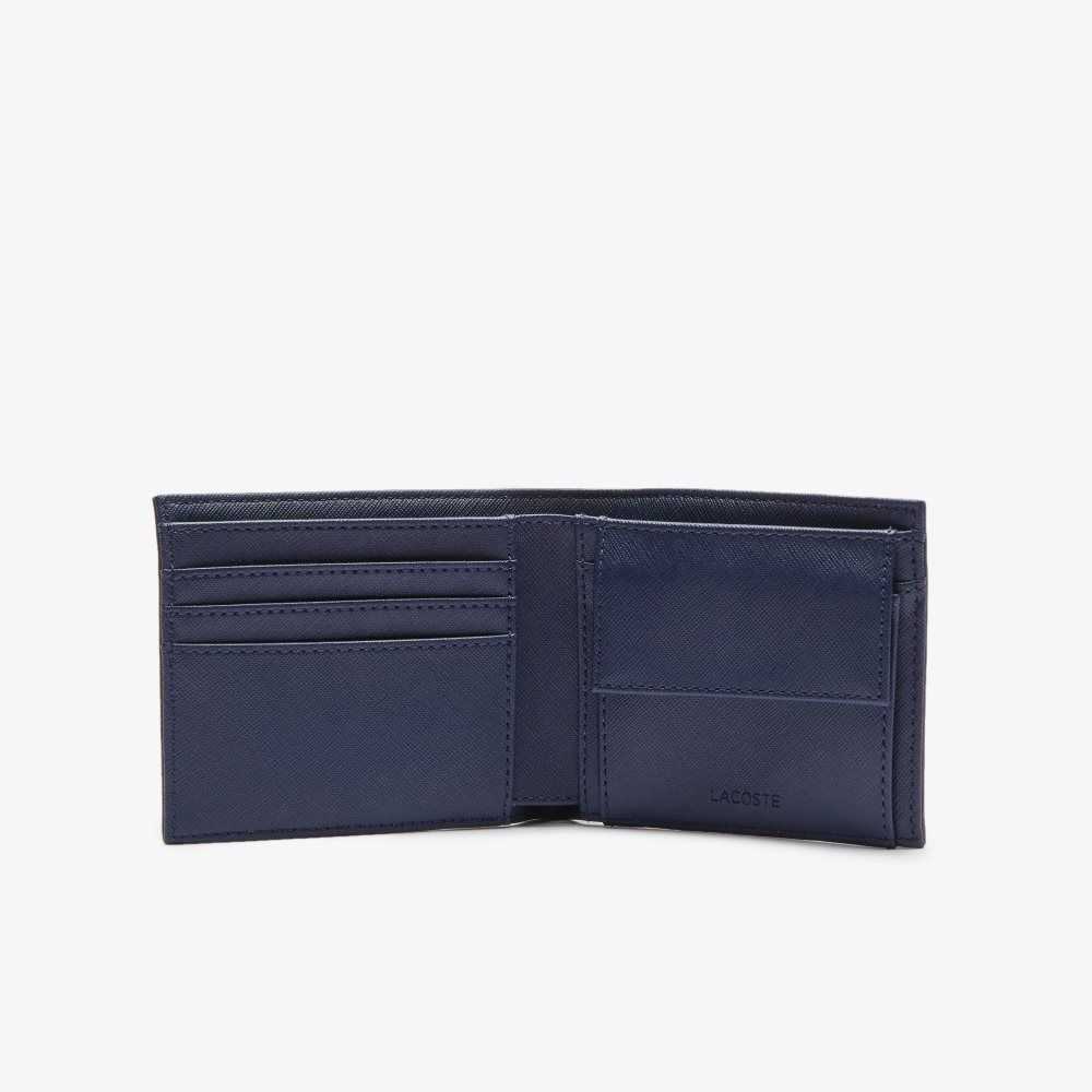 Lacoste Klassiska Petit Pique Three Card Wallet Marinblå | ADRKF-6245