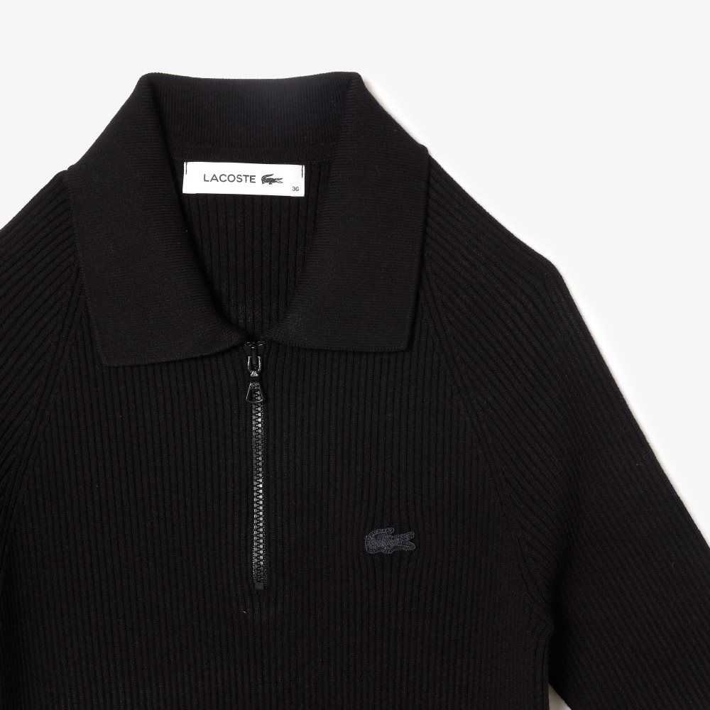 Lacoste Knit Polo Svarta | MZFWA-8513