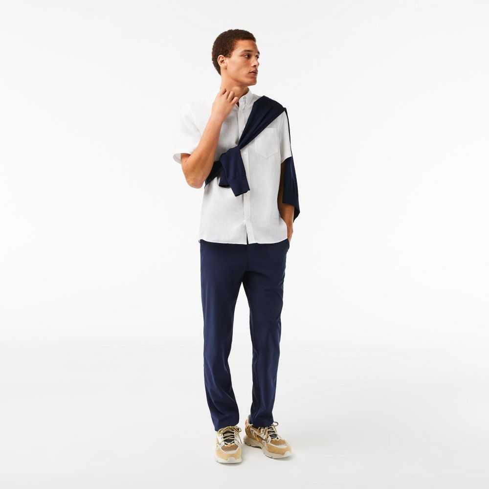 Lacoste Korta Sleeve Linen Vita | ALCTN-7502