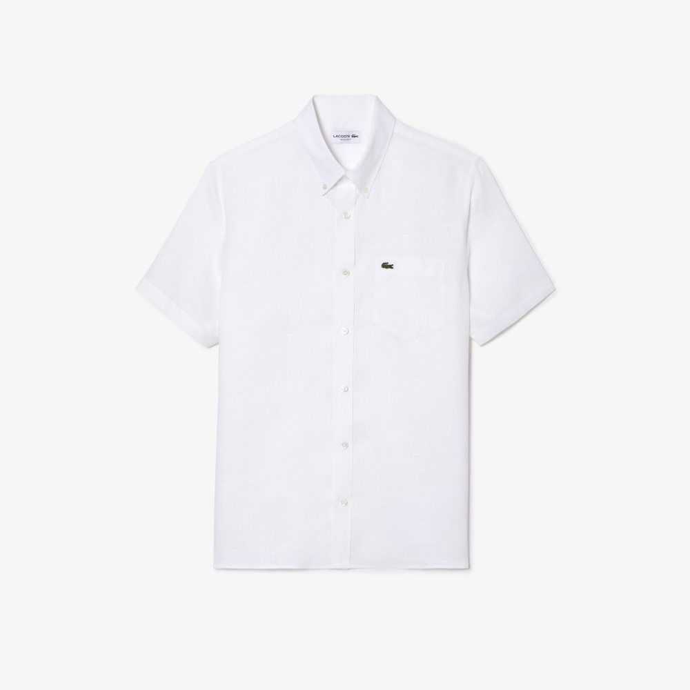 Lacoste Korta Sleeve Linen Vita | ALCTN-7502