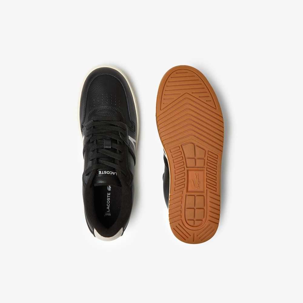 Lacoste L001 Läder Popped Heel Svarta | EZFIC-2413