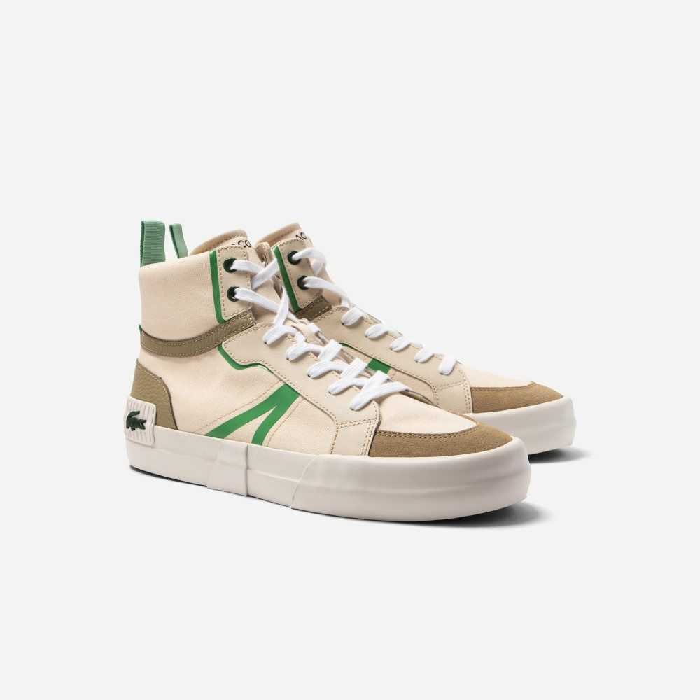 Lacoste L004 Mid Bruna Gröna | TFLQE-1578