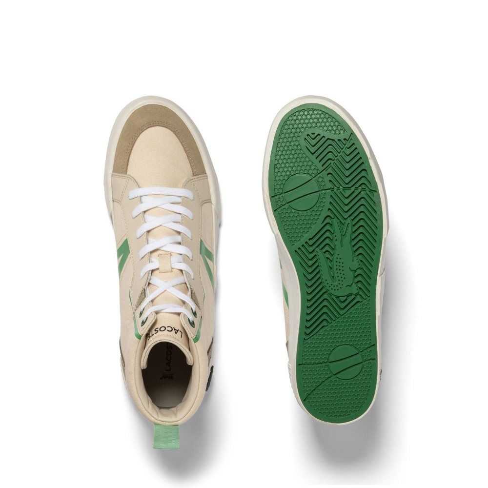 Lacoste L004 Mid Bruna Gröna | TFLQE-1578