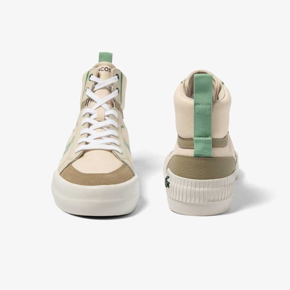 Lacoste L004 Mid Bruna Gröna | TFLQE-1578