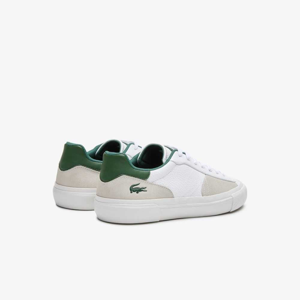 Lacoste L006 Läder Vita Mörkgröna | UFHMG-8601