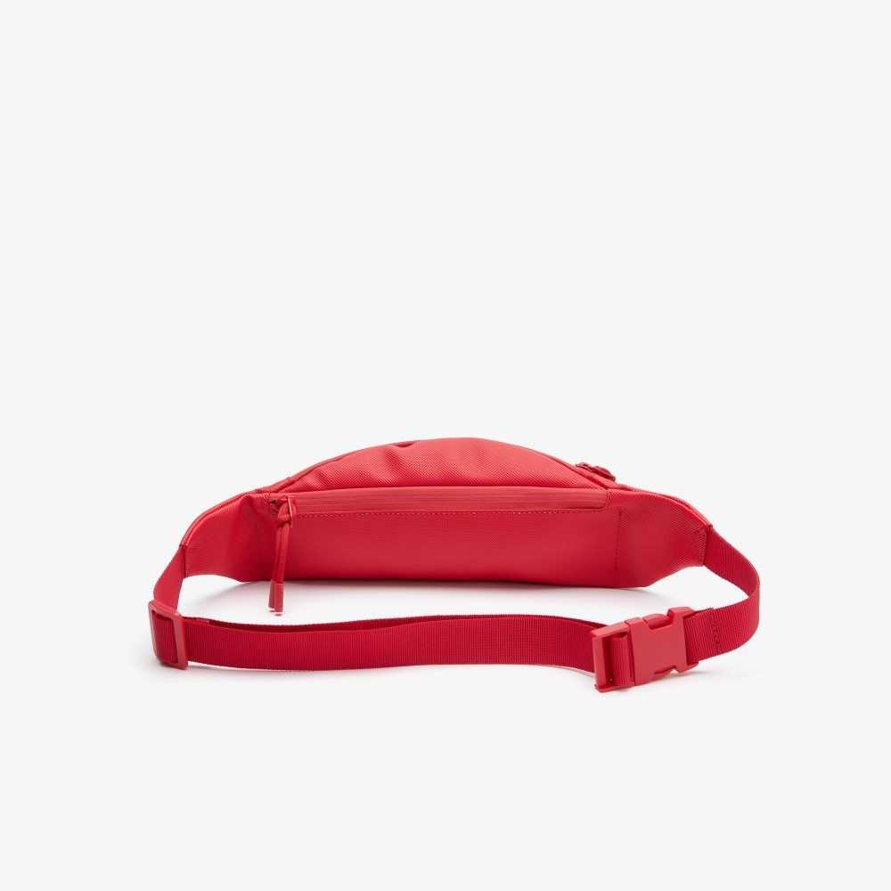 Lacoste LCST Coated Canvas Zippered Fanny Pack Röda | DKYBN-7629