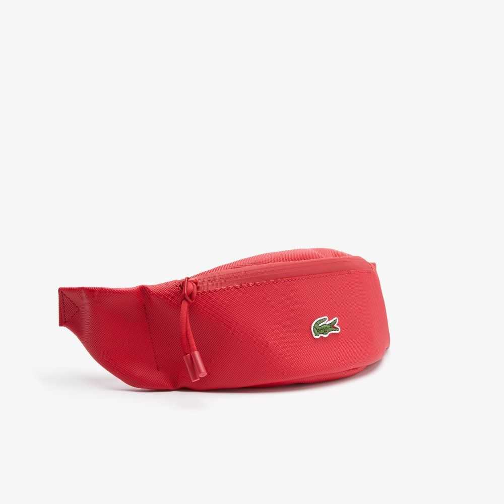 Lacoste LCST Coated Canvas Zippered Fanny Pack Röda | DKYBN-7629