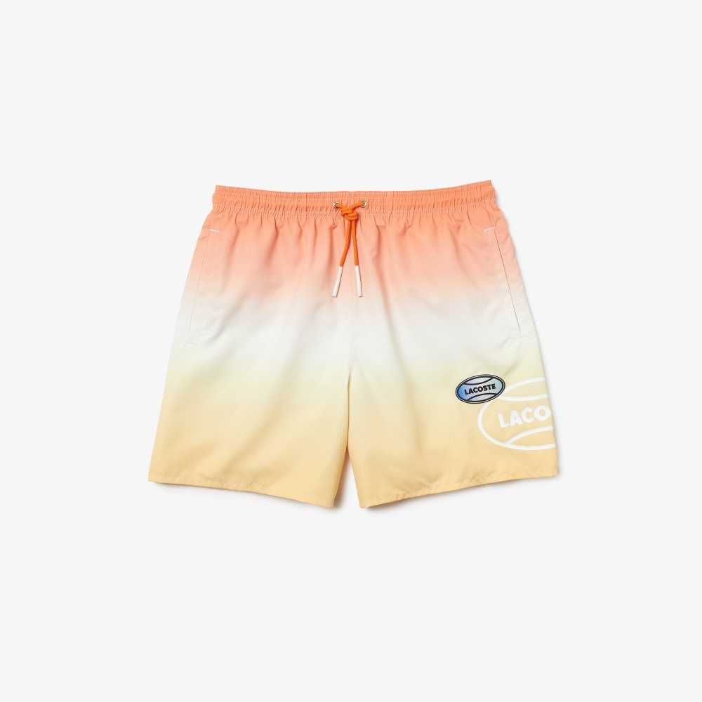 Lacoste LIVE Gradated Print Orange Vita Gula | SGCNM-5298