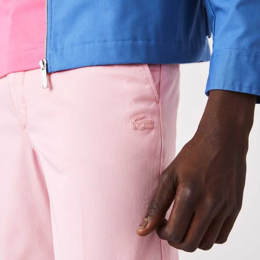 Lacoste LIVE Organic Bomull Hetero Chinos Rosa | GYLAJ-4026