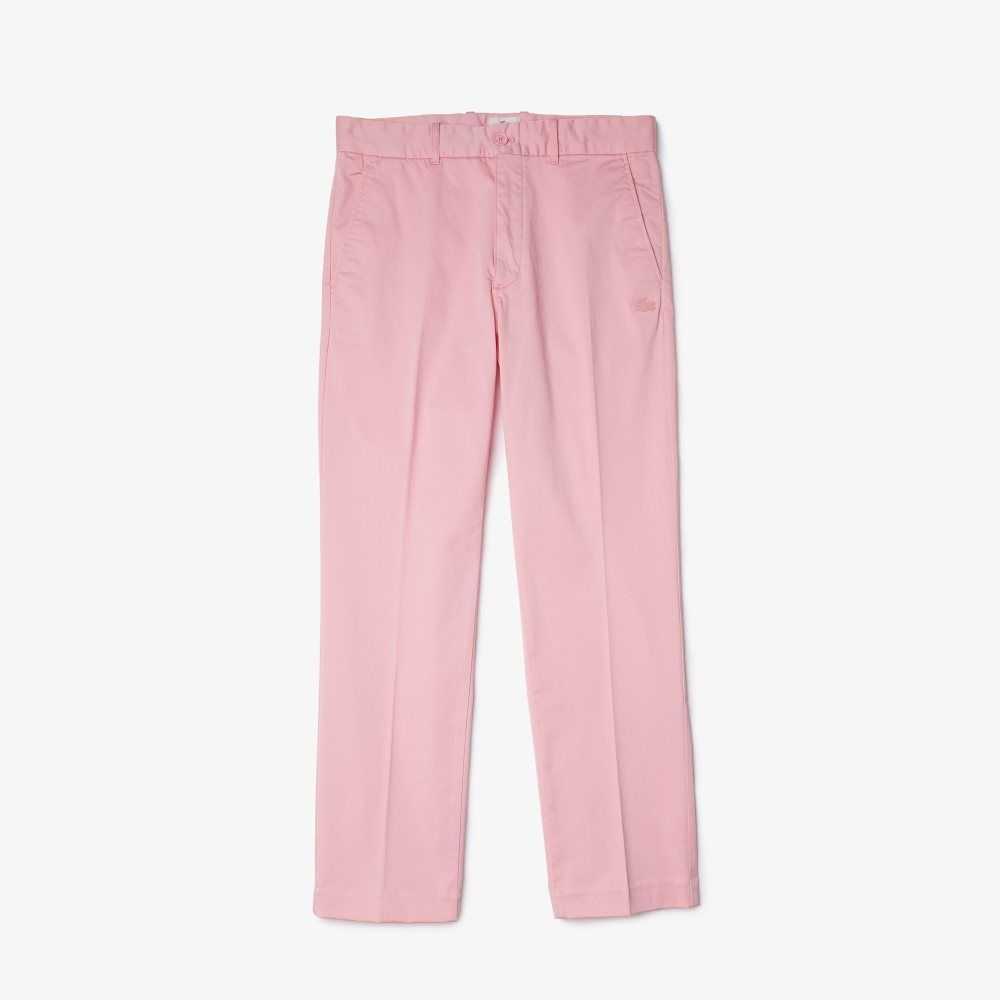 Lacoste LIVE Organic Bomull Hetero Chinos Rosa | GYLAJ-4026