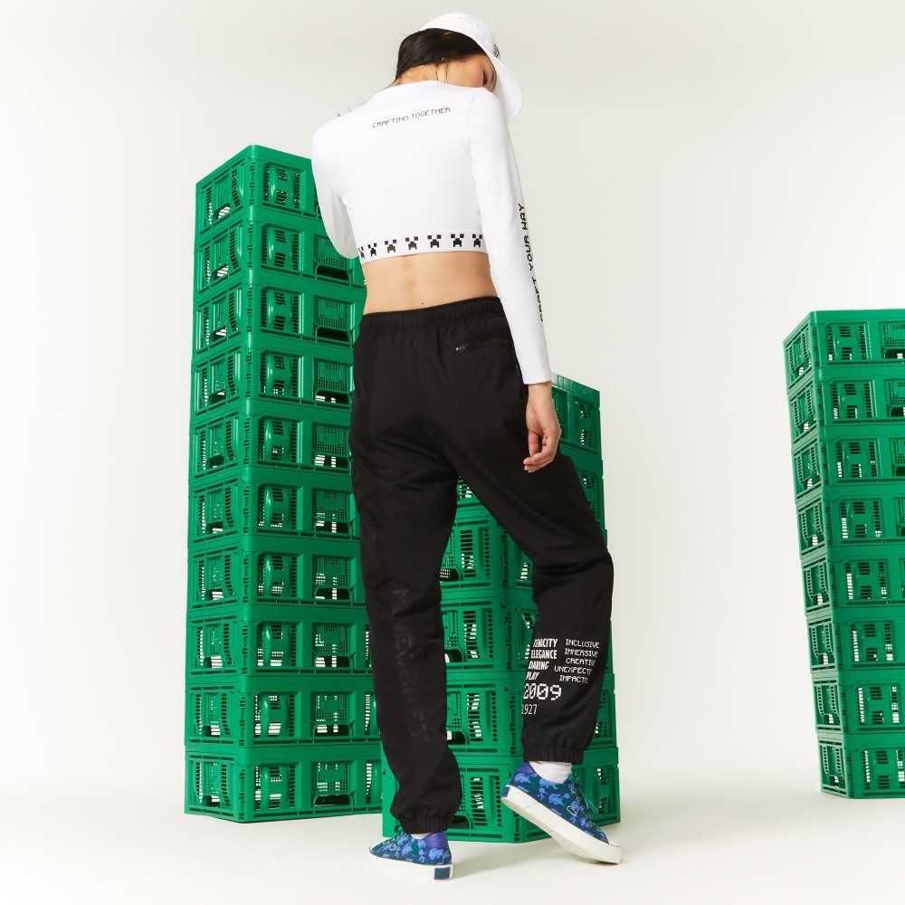 Lacoste LIVE x Minecraft Nylon Trackpants Svarta | FUVRG-5041