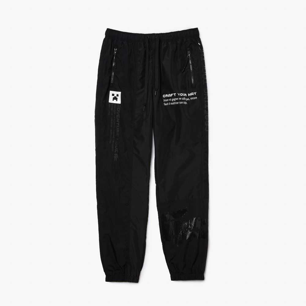 Lacoste LIVE x Minecraft Nylon Trackpants Svarta | FUVRG-5041