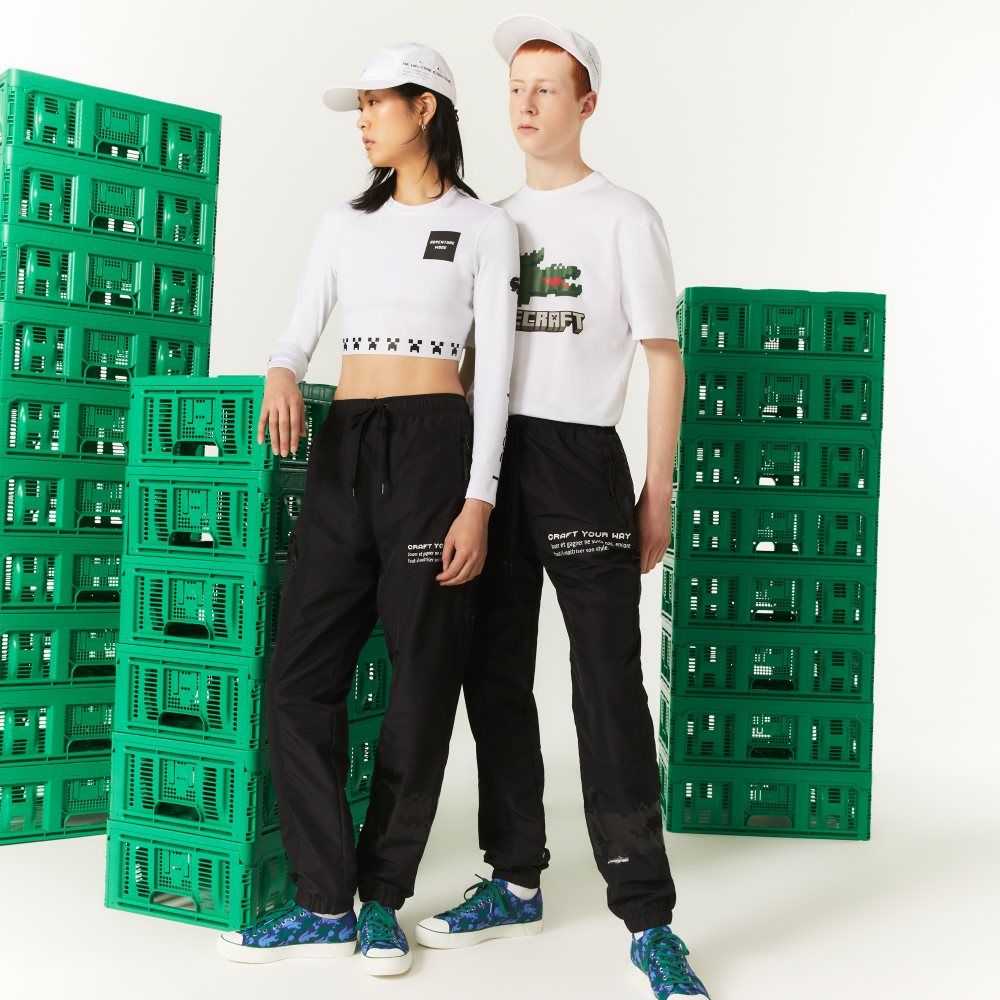 Lacoste LIVE x Minecraft Nylon Trackpants Svarta | FUVRG-5041