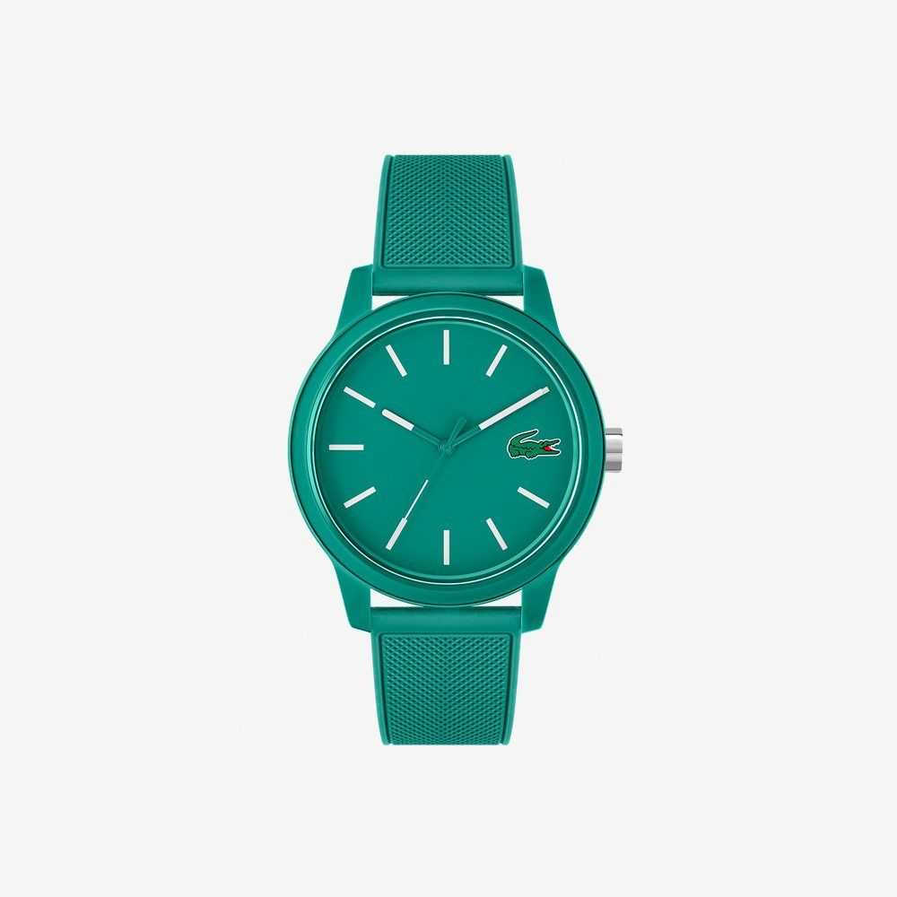 Lacoste L.12.12 3 Hands Green Silikon Svarta | KNCDW-7439