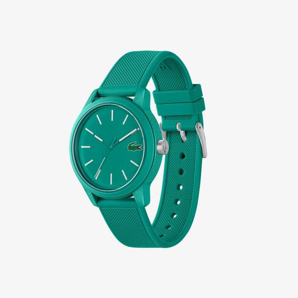 Lacoste L.12.12 3 Hands Green Silikon Svarta | KNCDW-7439