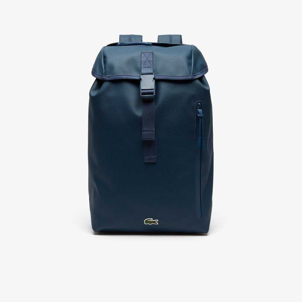 Lacoste L.12.12 Concept Flap Coated Canvas Backpack Olika Färger | GFCKO-0758