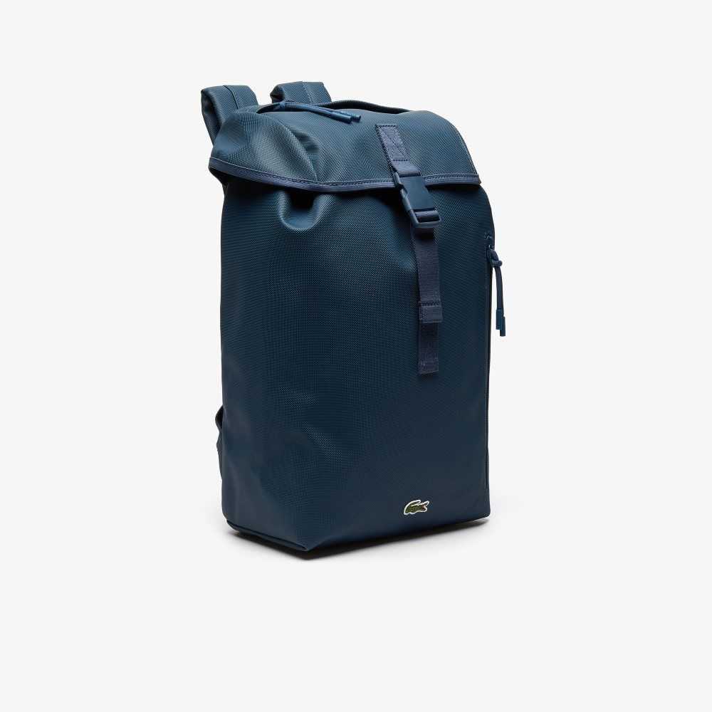 Lacoste L.12.12 Concept Flap Coated Canvas Backpack Olika Färger | GFCKO-0758