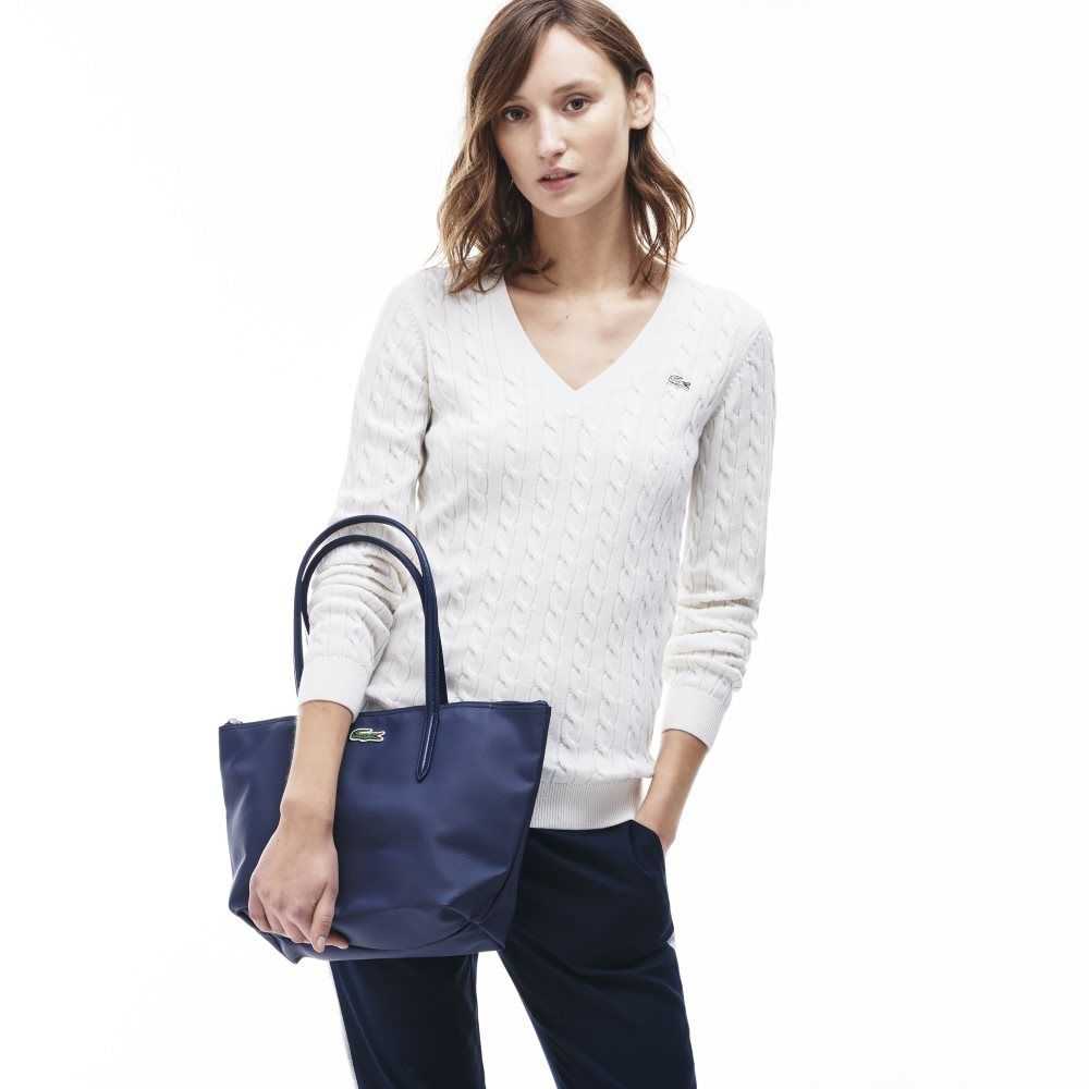 Lacoste L.12.12 Concept Small Zip Tote Röda | JSQMC-7628