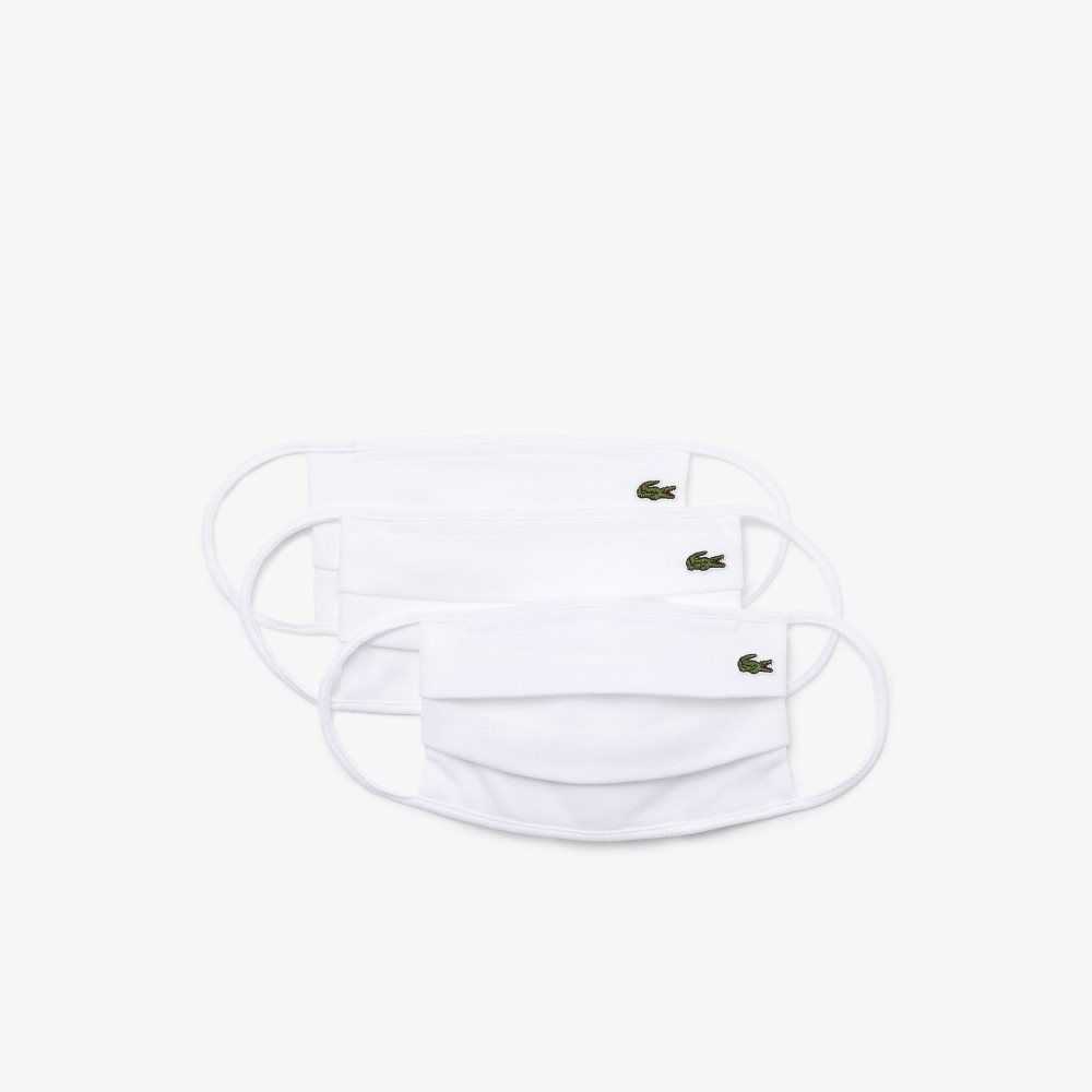 Lacoste L.12.12 Face Masks 3-Pack Vita | SJPFZ-2301