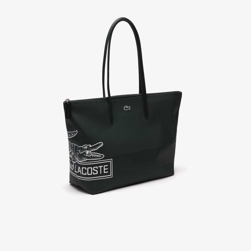 Lacoste L.12.12 Large Contrast Print Tote Olika Färger | JTZNV-4361