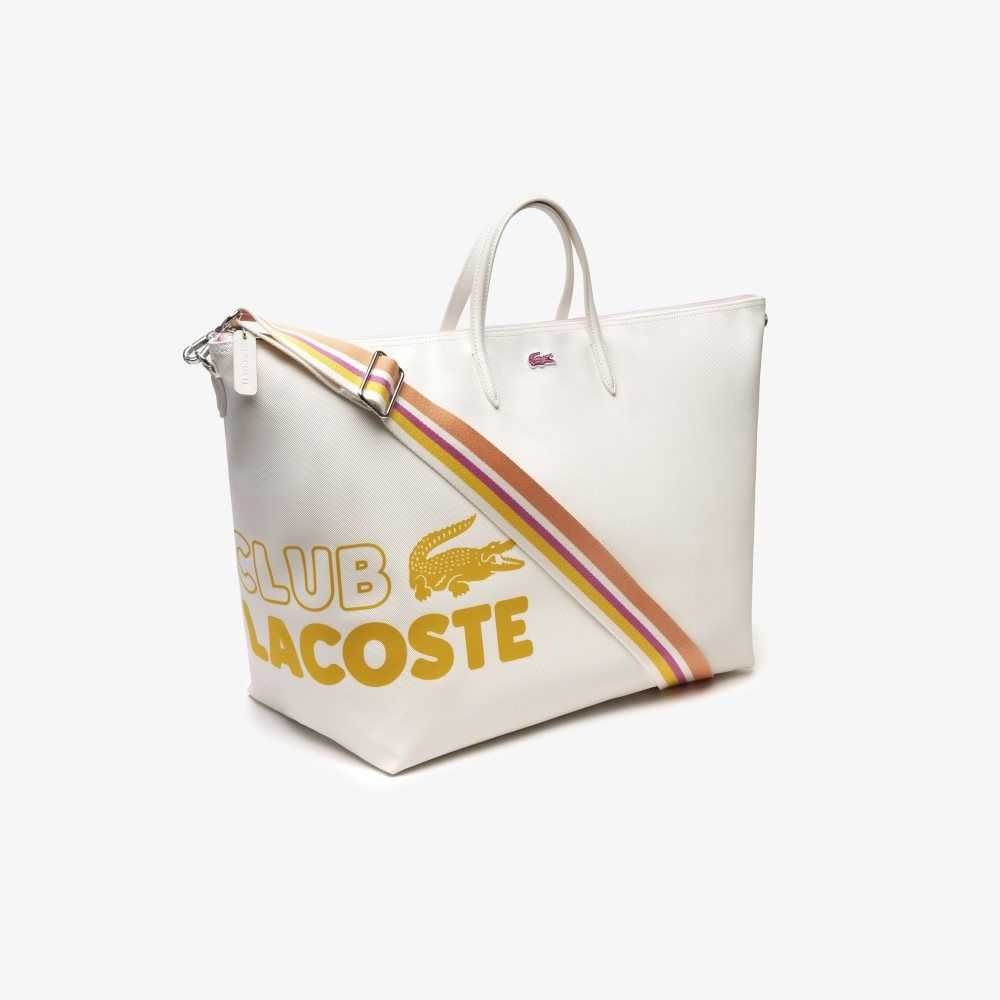 Lacoste L.12.12 Large Contrast Print Tote Olika Färger | TOAJV-6329